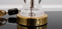 F69104: Small WATERFORD Brass & Crystal Lamp