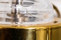 F69104: Small WATERFORD Brass & Crystal Lamp