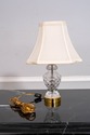 F69105: Pair of Small WATERFORD Crystal & Brass La