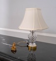 F69105: Pair of Small WATERFORD Crystal & Brass La