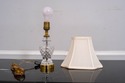 F69105: Pair of Small WATERFORD Crystal & Brass La