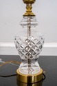 F69105: Pair of Small WATERFORD Crystal & Brass La