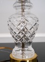 F69105: Pair of Small WATERFORD Crystal & Brass La