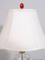 LF69106: Brass & Cut Glass Lamp with Shade