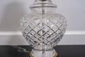 LF69106: Brass & Cut Glass Lamp with Shade
