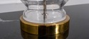 LF69106: Brass & Cut Glass Lamp with Shade