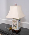 F68820: Pair of Chinese Square Porcelain Box lamps
