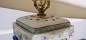 F68820: Pair of Chinese Square Porcelain Box lamps