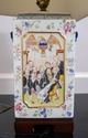 F68820: Pair of Chinese Square Porcelain Box lamps