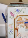 F68820: Pair of Chinese Square Porcelain Box lamps