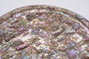 LF68813: Abalone Shell Inlay Round Brass Tray Plat