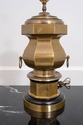 F68816: Vintage Large Heavy Metal Brass Table Lamp