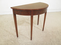 30810EC: Burl Walnut 1/2 Round Inlaid Hall Table