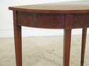 30810EC: Burl Walnut 1/2 Round Inlaid Hall Table