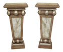 30892EC: Pair Italain Style Pedestal Wall Tables
