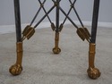 60669EC: Regency Style Glass Top Steel & Brass Bas