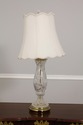 LF56252EC: Pair Cut Crystal Etched Table Lamps
