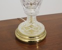 LF56252EC: Pair Cut Crystal Etched Table Lamps