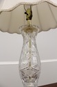 LF56252EC: Pair Cut Crystal Etched Table Lamps