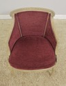 56295EC: Pair CENTURY Swan Carved Upholstered Chai