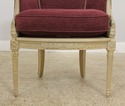 56295EC: Pair CENTURY Swan Carved Upholstered Chai