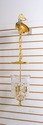 F69163: WATERFORD 3 Light Small Crystal & Brass Pe