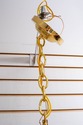 F69163: WATERFORD 3 Light Small Crystal & Brass Pe