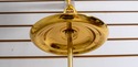 F69163: WATERFORD 3 Light Small Crystal & Brass Pe