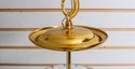 F69163: WATERFORD 3 Light Small Crystal & Brass Pe