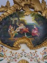 L69066: Venetian Paint Decorated Ornate Frame Mirr