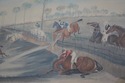 F69016: Pair Vintage Hand Painted Horse Racing Eng