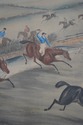 F53966: Vintage Hand Painted Horse Racing Engravin
