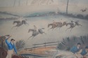 F53966: Vintage Hand Painted Horse Racing Engravin