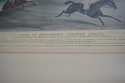 F53966: Vintage Hand Painted Horse Racing Engravin