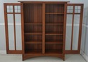 69072: STICKLEY Mission Oak 2 Door Bookcase Cabine