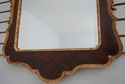 69135: Georgian Style Burl Walnut & Gold Mirror