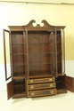 F52257EC: HICKORY 4 Door Beveled Glass Mahogany Br