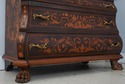 LF73630: Vintage Italian Dutch Marquetry Secretary