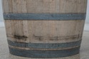 F73421: Vintage Oak Wine Barrel Table w. Glass Top