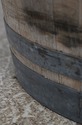 F73421: Vintage Oak Wine Barrel Table w. Glass Top