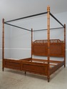 73660: LEXINGTON King Size Faux Bamboo Canopy Bed