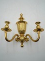 F73662: Pair of Brass Wall 2 Candle Sconces