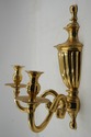 F73662: Pair of Brass Wall 2 Candle Sconces
