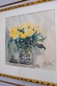 F69231: Abstract Yellow Flowers In Vase Watercolor