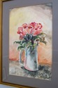 F69234: Abstract Red Roses In Pitcher Watercolor P