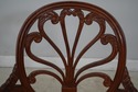 60764EC: Carved Mahogany Open Armchair w. Upholste