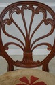 60764EC: Carved Mahogany Open Armchair w. Upholste