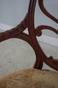 60764EC: Carved Mahogany Open Armchair w. Upholste