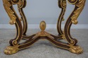 L60803EC: CHARLES POLLOCK Gold Gilt Base Glass Top