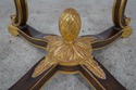 L60803EC: CHARLES POLLOCK Gold Gilt Base Glass Top